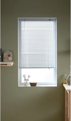 Store Vénitien Aluminium, Blanc Los Angeles, L.40 X H.130 Cm