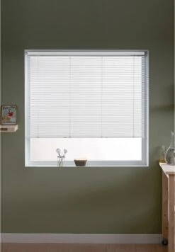 Store Vénitien Aluminium, Blanc Automatique San Francisco, L.40 X H.130 Cm