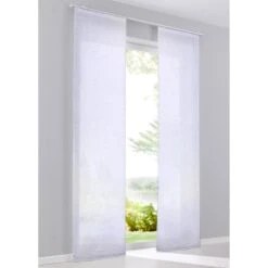 Panneau Japonais Britty, Blanc Et Doré, H.300 X L.60 Cm