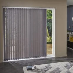 5 Lamelles Verticales Orientables Ancona, Gris, L.40 X H.260 Cm