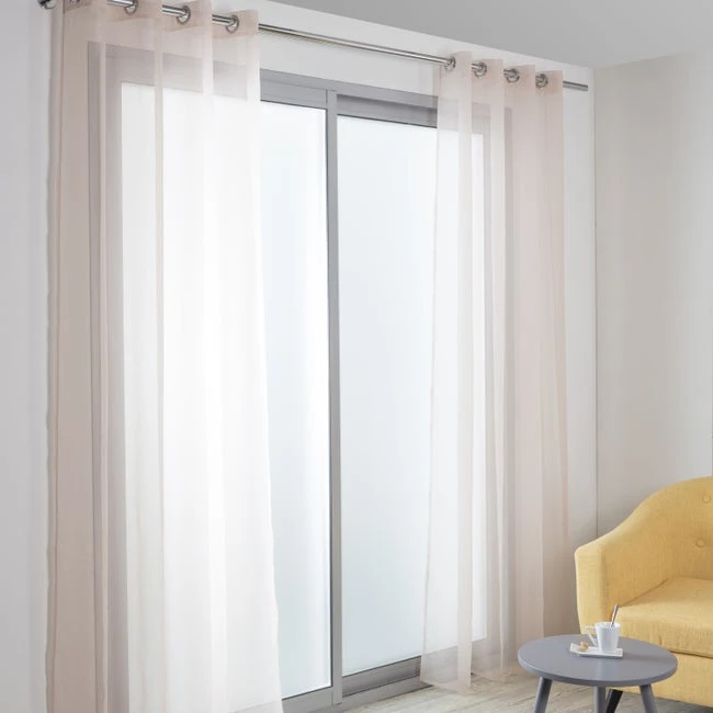 Voilage Transparent, Kali (vendu Par Deux) Rose L.135 X H.240 Cm 1 Voilage Transparent, Kali (vendu Par Deux) Rose L.135 X H.240 Cm