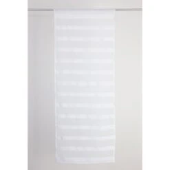 Paire De Vitrages Transparent, Pluton Blanc L.45 X H.120 Cm