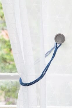 Cordon Viscose Pour Voilage Dia. 6mm, Bleu