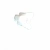 Lot De 2 Stoppeurs En Plastique Blanc Bi Rail, L.1.5 Cm