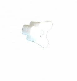 Lot De 2 Stoppeurs En Plastique Blanc Bi Rail, L.1.5 Cm