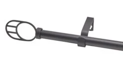 Kit De Tringle à Rideau Extensible Ellipse Diam. 16/19 Mm Noir Mat 120/210 Cm