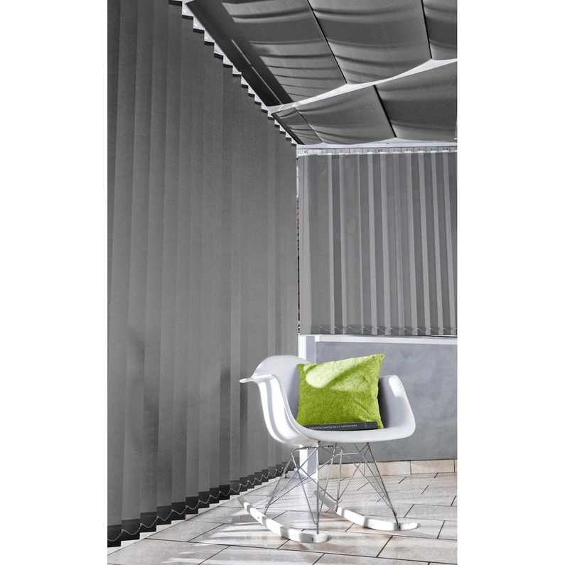 Kit Complet Rail + Lamelles Verticales Orientables, Anthracite L.150 X H.260 Cm 1 Kit Complet Rail + Lamelles Verticales Orientables, Anthracite L.150 X H.260 Cm