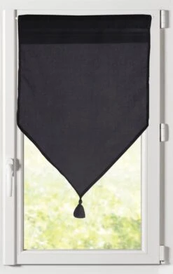 Vitrage, Monna Noir L.60 X H.120 Cm