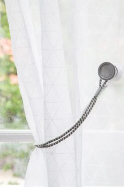 Cordon Viscose Pour Voilage Dia. 6mm, Gris Clair