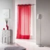 Voilage Transparent Rouge L.240 X H.140 Cm