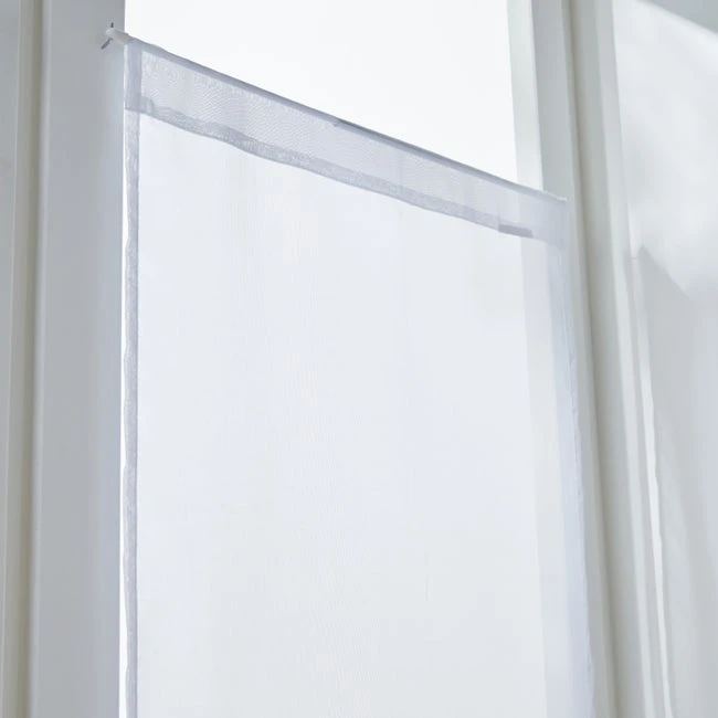 Paire De Vitrages Transparent, Idealis Blanc L.60 X H.120 Cm 1 Paire De Vitrages Transparent, Idealis Blanc L.60 X H.120 Cm