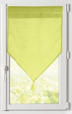Vitrage, Monna Vert Tilleul L.60 X H.120 Cm
