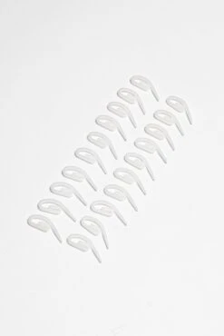 Lot De 20 Crochets En Plastique Blanc Extens, L.14 Cm