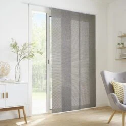 Panneau Japonais Bambou, Gris, H.250 X L.50 Cm