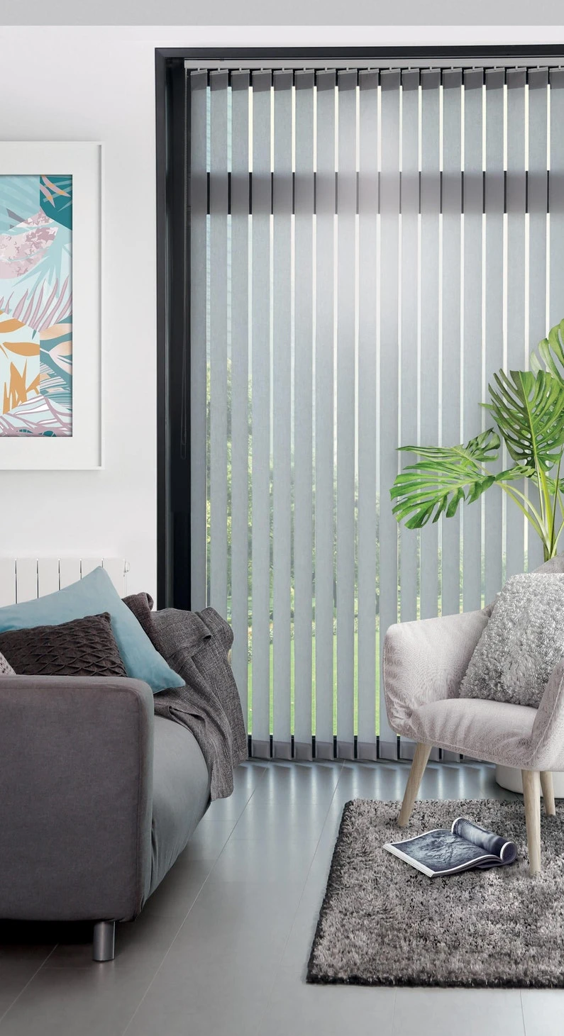 Kit Complet Rail Et Lamelles Verticales Orientables, Gris L.200 X H.260 Cm 1 Kit Complet Rail Et Lamelles Verticales Orientables, Gris L.200 X H.260 Cm