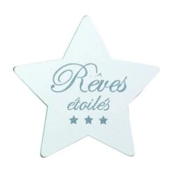 Fleur Sur Pince Pince Etoile Rêves Blanc, Blanc