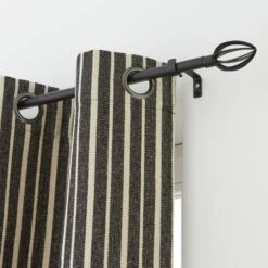 Kit De Tringle à Rideau Pomelo Diam. 16/19 Mm Noir Mat 160 à 300 Cm