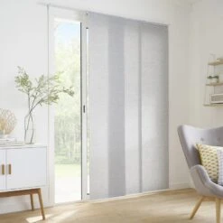 Panneau Japonais Structuré, Gris, H.250 X L.50 Cm