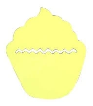 Embrasse Aimantée Aimant Métal Cupcake, Jaune