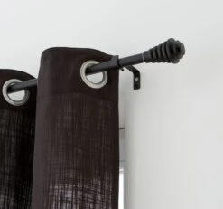 Kit De Tringle à Rideau Max Diam. 16/19 Mm Noir Mat 160 à 300 Cm