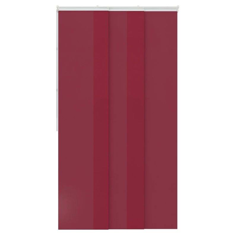 Panneau Japonais Uni, Rouge, H.250 X L.50 Cm 1 Panneau Japonais Uni, Rouge, H.250 X L.50 Cm