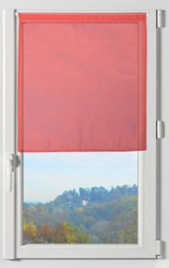 Vitrage Tamisant, Lisa Rouge L.45 X H.60 Cm