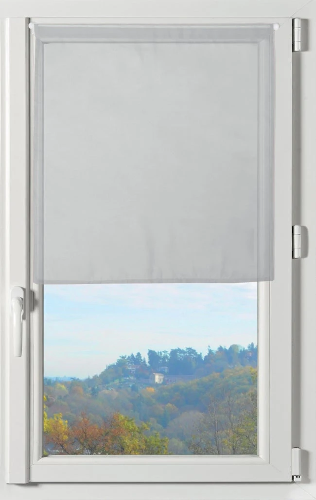 Vitrage Tamisant, Lisa Gris Perle L.60 X H.120 Cm 1 Vitrage Tamisant, Lisa Gris Perle L.60 X H.120 Cm