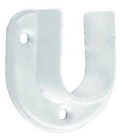 Lot De 2 Naissances Barre De Penderie, 16 Mm Blanc Mat