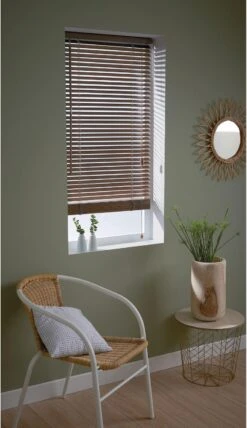 Store Vénitien Bois, Marron Rushmore, L.40 X H.130 Cm