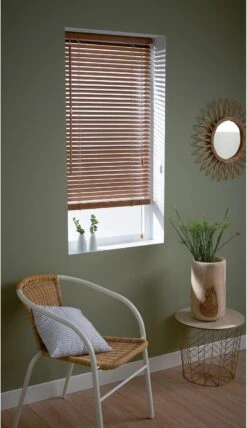 Store Vénitien Bois, Marron Clair Rushmore, L.40 X H.130 Cm