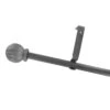 Kit De Tringle à Rideau Boule Diam. 16/19 Mm Gris Brossé 120/210 Cm