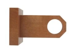 Lot De 2 Supports Sans Re-perçage Mur Percé, D28 Mm Merisier Satiné IB+