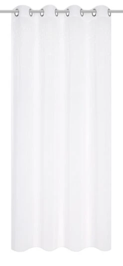 Voilage Tamisant, Snow, Blanc, L.140 X H.260 Cm INSPIRE
